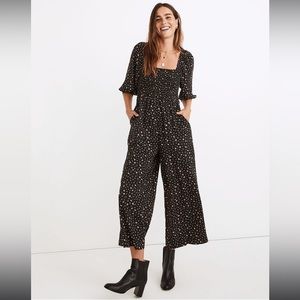 Madewell Smocked Wide-Leg Jumpsuit Sz 0